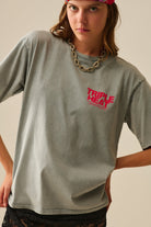 Q2 T-shirt gris délavé à manches courtes TRIPLE HEAT LOGO