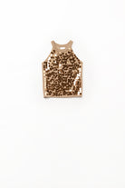 Q2 Top en tricot camel avec détails en paillettes
