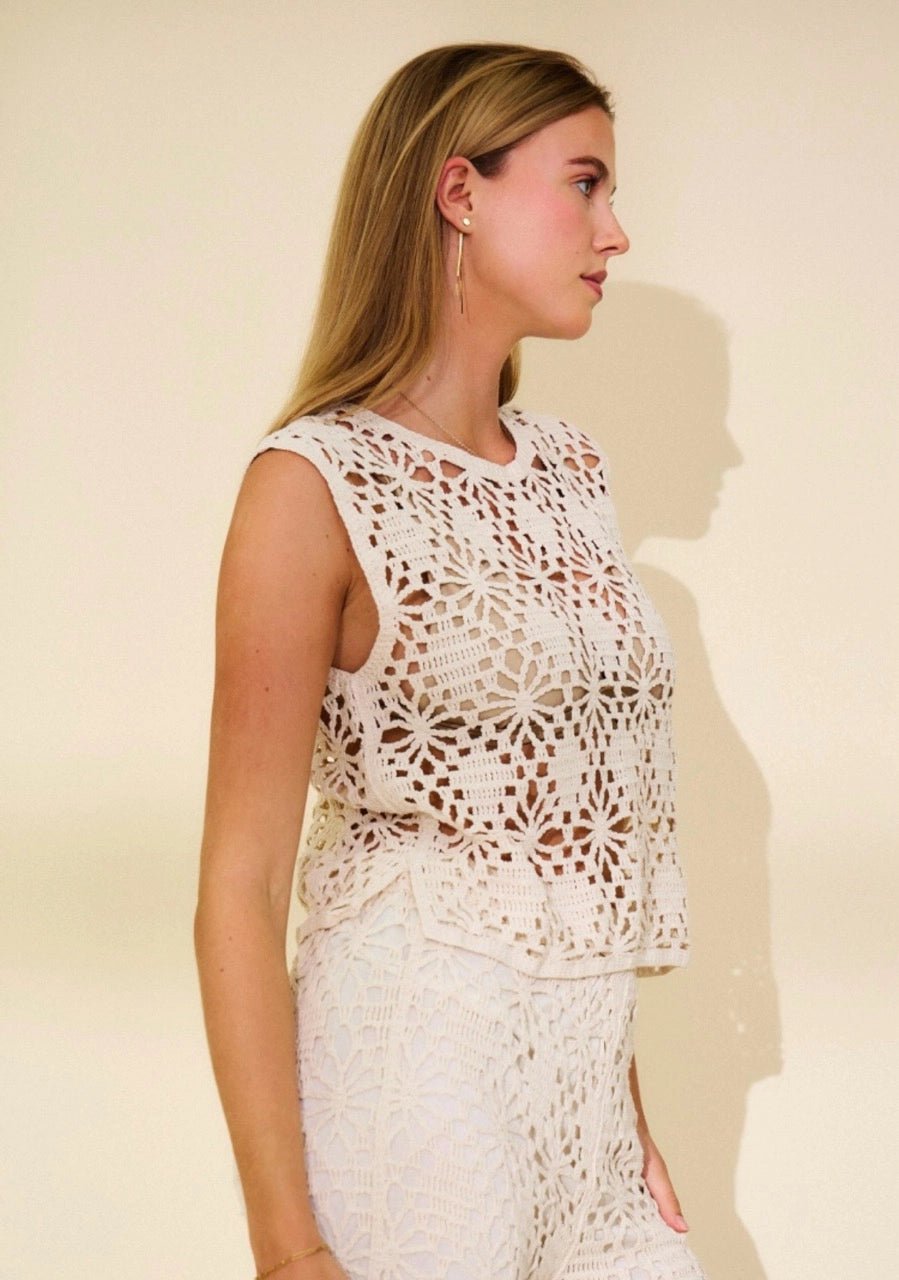 Top sans manches en crochets Lazar - La boutique de Nannye