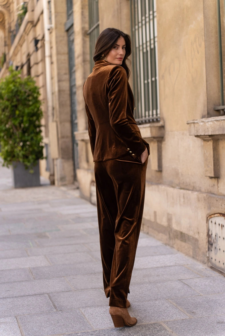 Veste Blazer en Velours - Élégance et Confort 