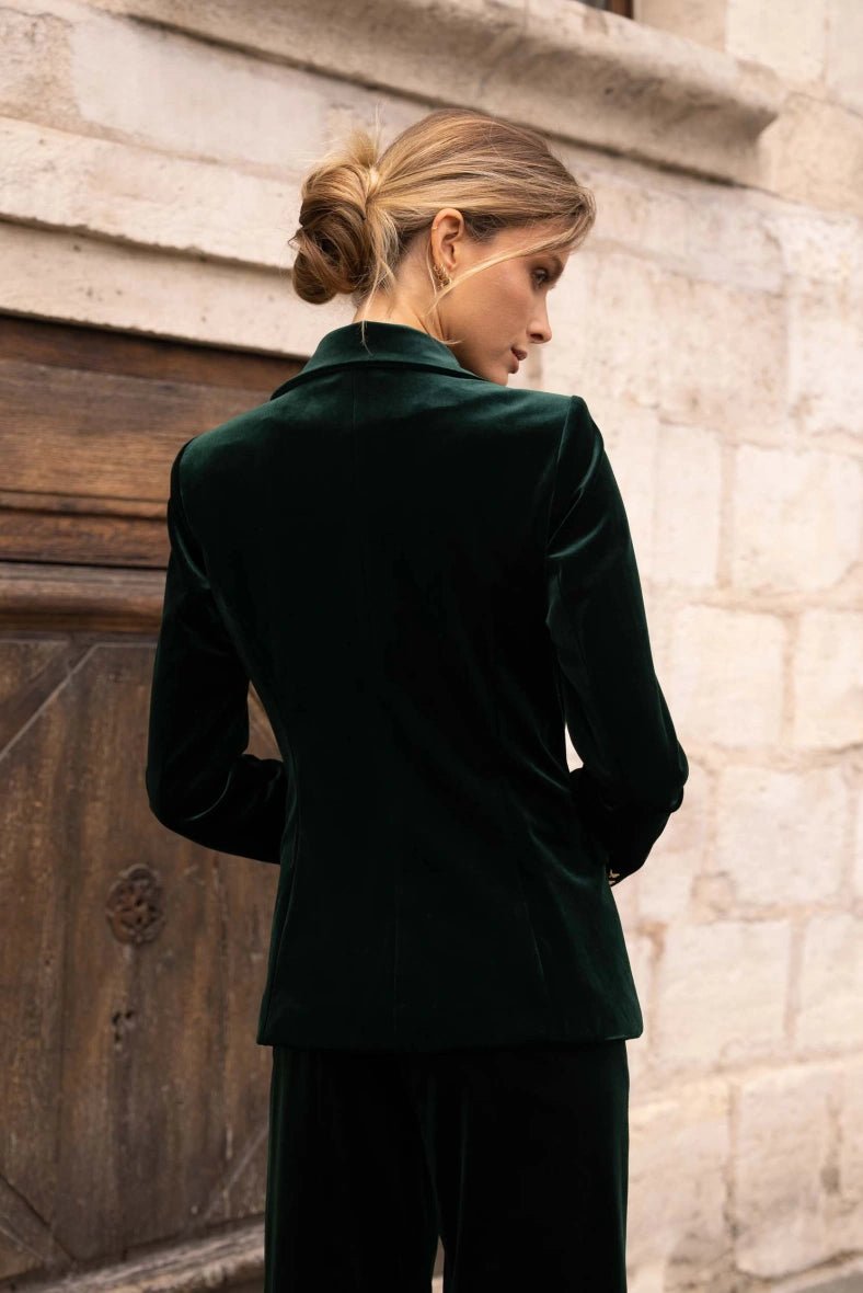 Veste Blazer en Velours - Élégance et Confort - La boutique de Nannye